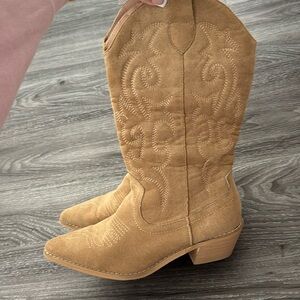 Tan cowboy boots